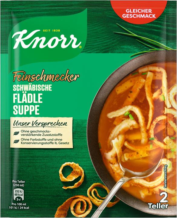 Knorr Feinschmecker Soupe Flädle souabe donne 500 ml (500 ml)