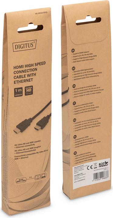 Produktbild Digitus HDMI (Typ A) — HDMI (Typ A) (1 m, HDMI)