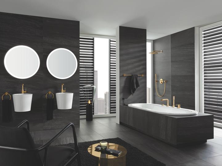 Image du produit Grohe Set de douche de tête Rainshower Cosmopolitan 310 26066GN0 31 cm incl. bras de douche 38 cm (9 l/min)