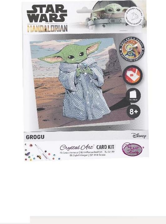 Actual product image Craft Buddy Grogu, Card 18x18cm Crystal Art