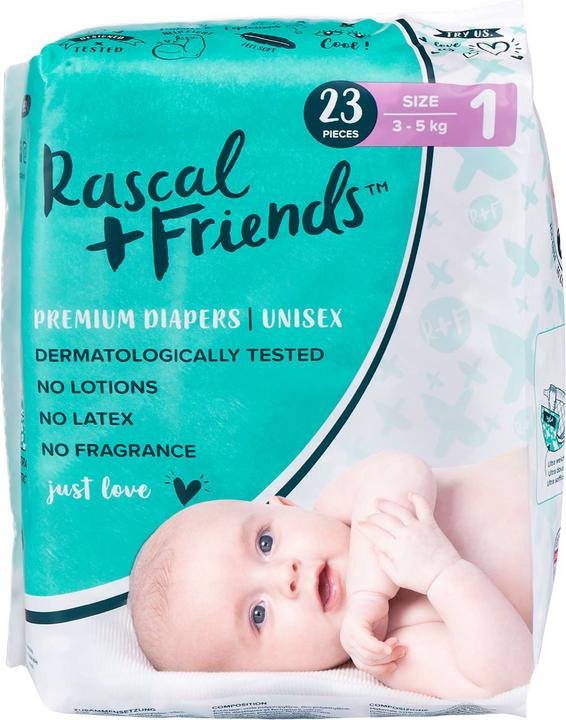 Actual product image Rascal+Friends Premium (Size 1, Pack, 23 Piece)