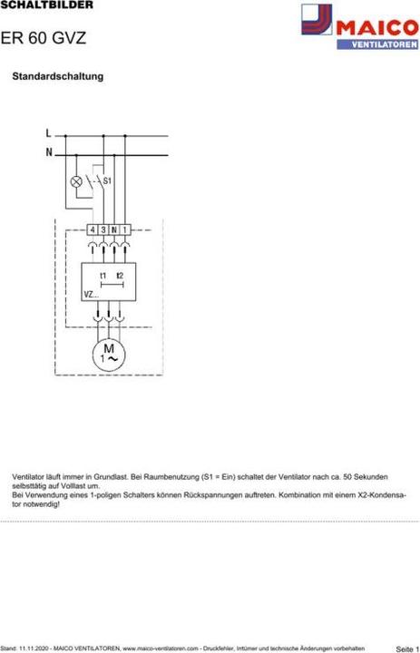 Produktbild Maico Abluftsystem ER60GVZ Unterputz Ventilatoreinsatz