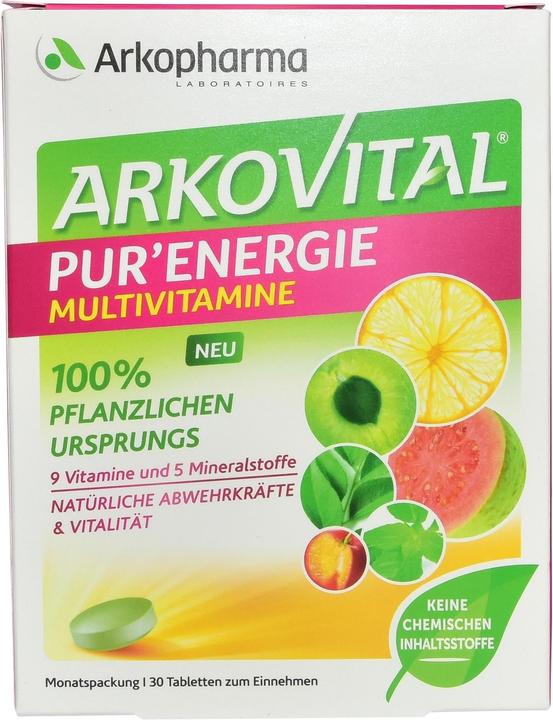 Actual product image Arkopharma Arkovital Pur'Energie natürliche Vitamine (30 Piece, Pills, 52 g)
