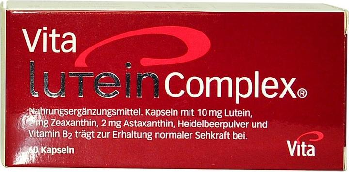 Actual product image Vita Lutein Complex mit Lutein  Astaxanthin  Heidelbeerpulver (60 Piece, Powder, Capsules, 174 g)