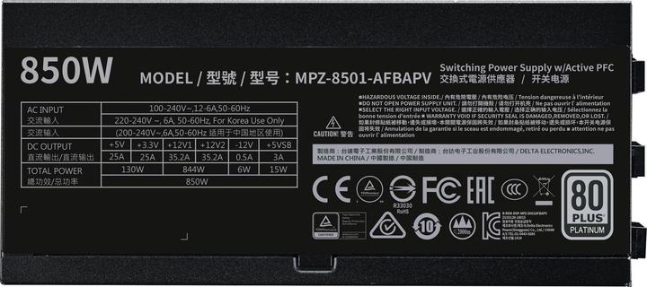 Produktbild Cooler Master V850 Platinum (850 W)
