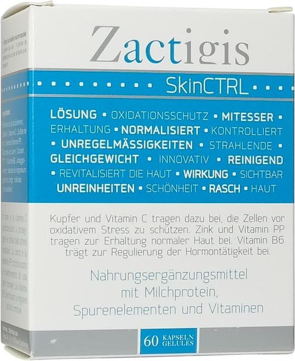 Nährwerte und Zutaten Zactigis Skinctrl (60 Stück, Kapseln, 55 g)