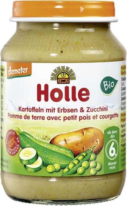 Image du produit Holle Pommes de terre avec petits pois & courgettes Petits pots de légumes bio (190 g)
