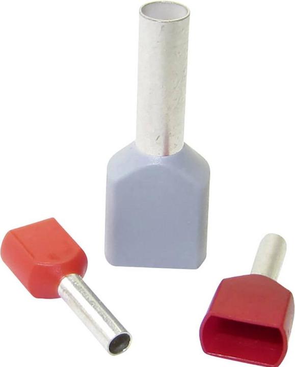 Produktbild WKK 6240 Zwillings-Aderendhülse 0.75 mm² Teilisoliert Grau 500 St.