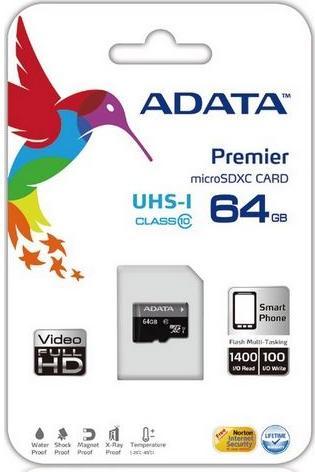 Productafbeelding Adata microSDXC-kaart (64 GB, microSDXC, U1, UHS-I)