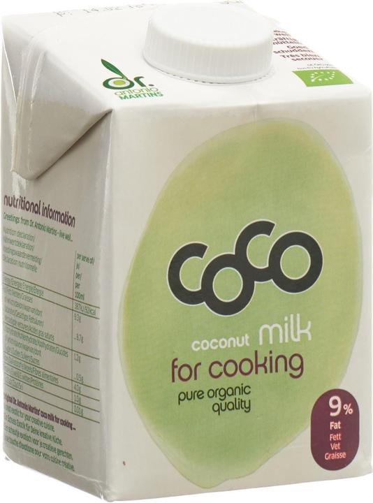 Actual product image Dr. Antonio Martins Coco Milk for cooking organic (1 x 50 cl)