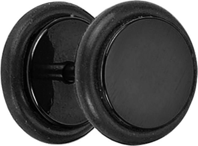 Produktbild Star Piercing Fake Plug schwarz mit O-Ring (Chirurgenstahl 316L, ohne Messing)