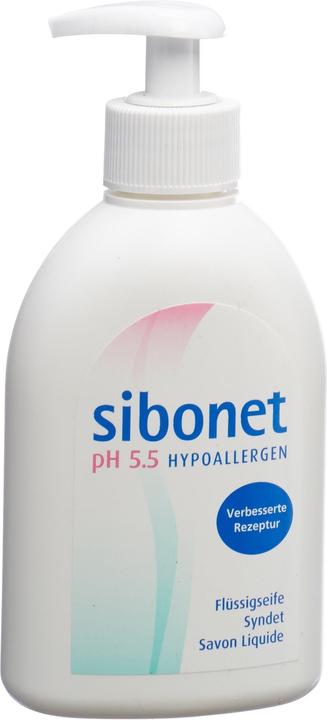 Actual product image Sibonet Liquid soap pH 5.5 Hypoaller (Liquid soap, 250 ml)