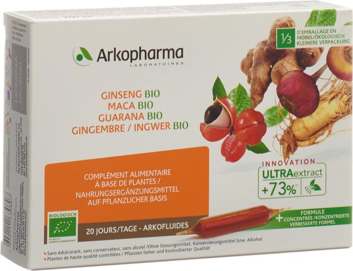 Immagine prodotto Arkopharma Arkofluide Ginseng-Macaeln (20 Pezzo/i, Fiala, 375 g)