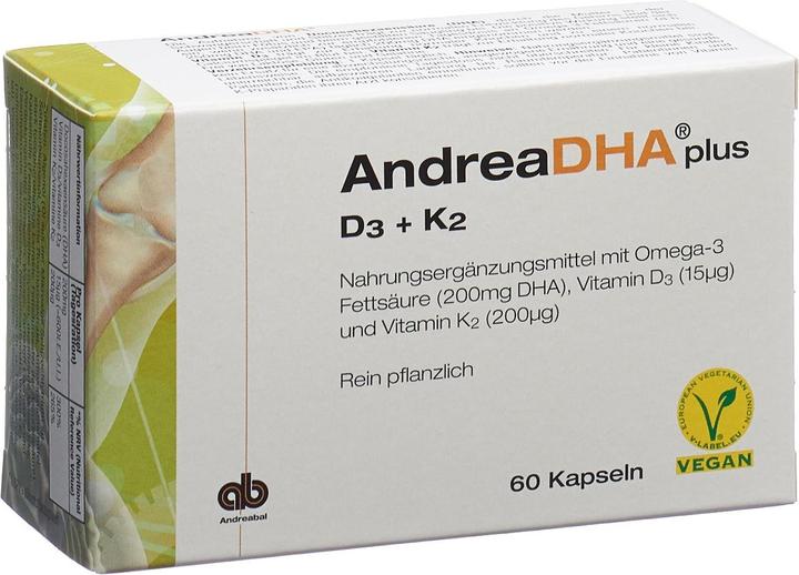 Produktbild Andreabal plus Omega-3 Vitamin D3 + Vitamin K2 (60 Stück, Kapseln, 500 g)