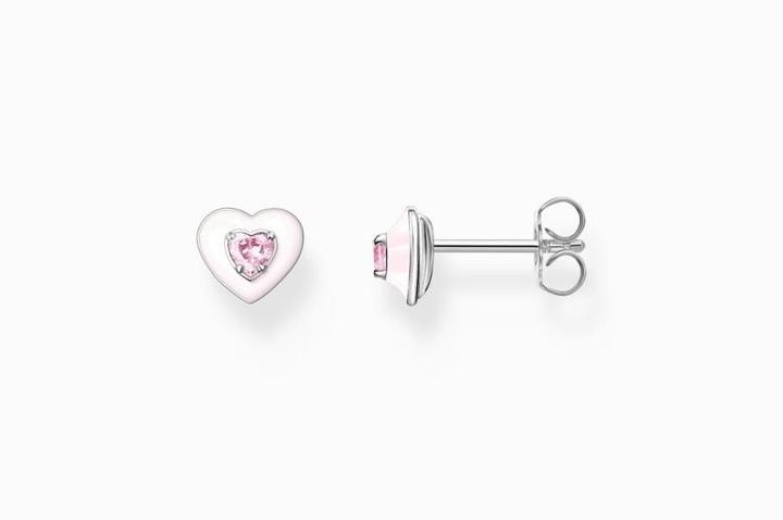Produktbild Thomas Sabo Ohrstecker Herz mit Pinkem Stein Silber (925er Silber)