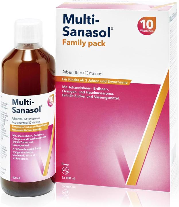 Actual product image Multi Sanasol Family Pack Syrup 2 x 400 ml (2 Piece, Concentrate, 1615 g)