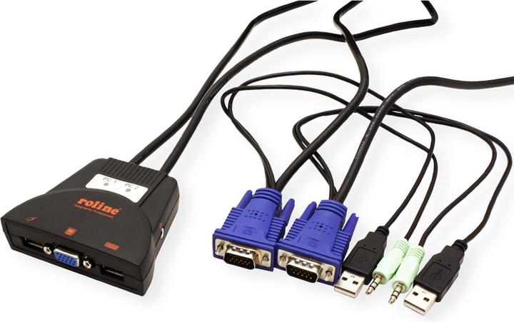 Actual product image Roline KVM Switch Star 2PC, USB, Audio