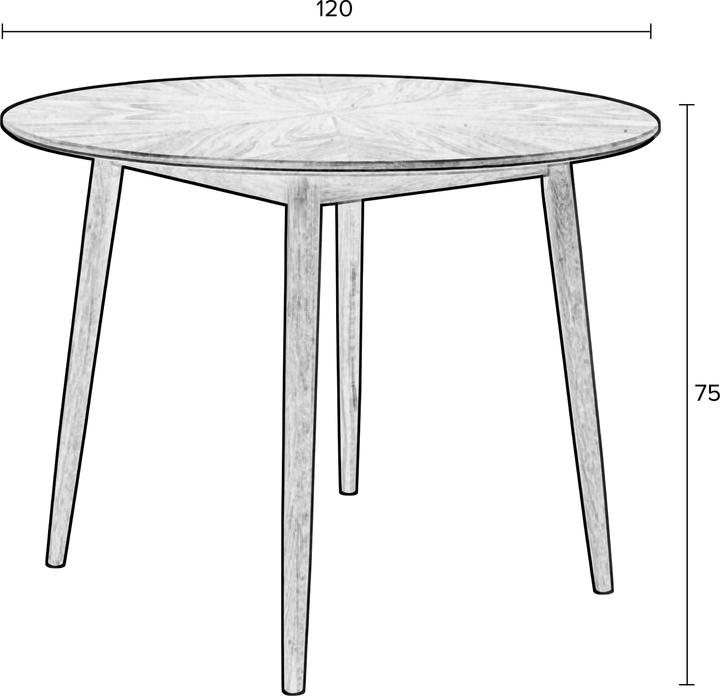 Actual product image White Label Living Fabio (120 x 120 x 75 cm)