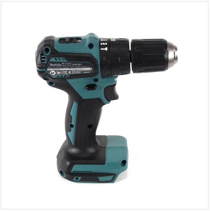 Actual product image Makita DHP 483 ZJ Battery Impact Drill 18V 40Nm Solo in Makpac (Rechargeable battery operated)