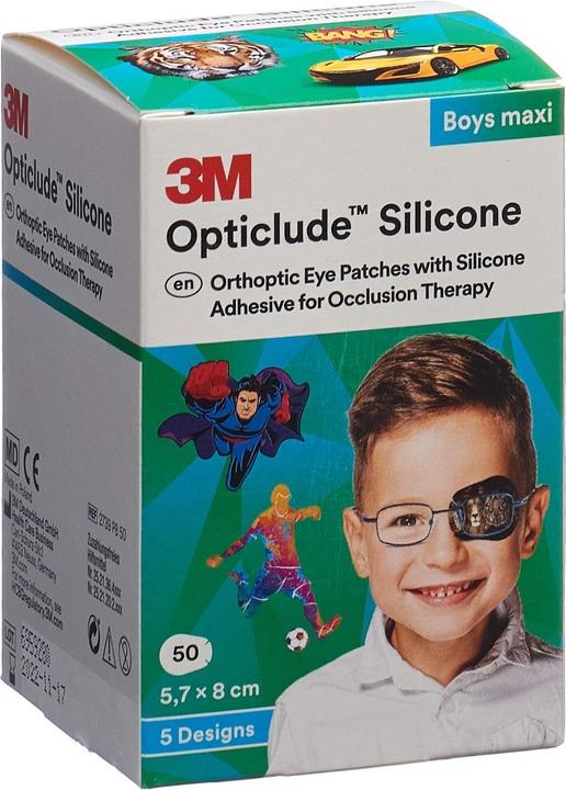 3M Silicone Augenverband 5.7x8cm Maxi Boys (50 x)