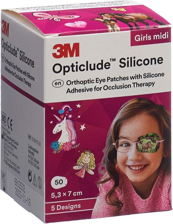 3M Silicone Augenverband 5.3x7cm Midi Girls (50 x)