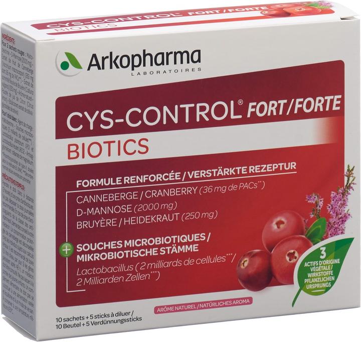 Actual product image Arkopharma Cys-control Forte Biotics Beutel 15 Stk (15 Piece, Beutel, 88 g)