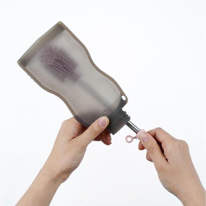 Immagine prodotto Haakaa Kit di spazzole di pulizia in silicone - Grigio Suva