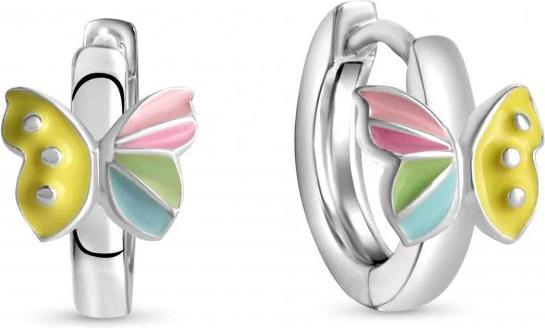 Image du produit Passion Creoles Argent Rhodie - Papillon - Laque Multicolore (MAT BIJOU, COU BIJOU)