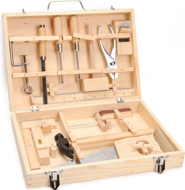 Produktbild Werkzeugkasten aus Holz, 16-tlg.