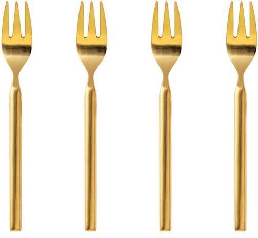 Actual product image Broste Copenhagen Tvis Cake Fork, 4 pc - Stainless Steel - Rose Gold (1 Piece, Cutlery set)