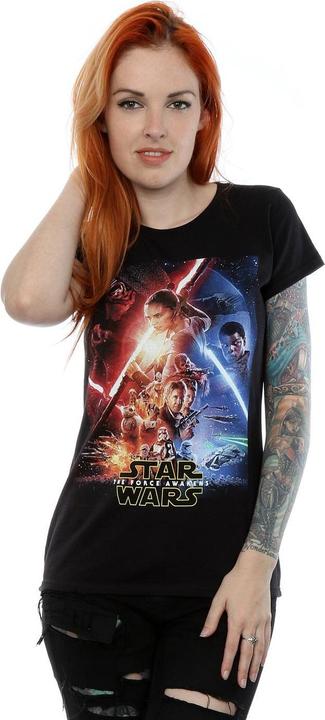 Immagine prodotto Star Wars Force Awakens Poster Maglietta Donna (L)