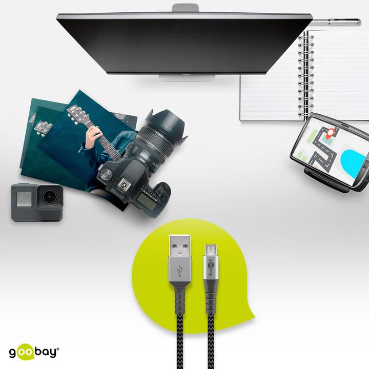 Produktbild Goobay USB A – Micro USB B (0.50 m, USB 2.0)