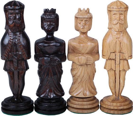 Actual product image Holzecke Carved oak chessboard