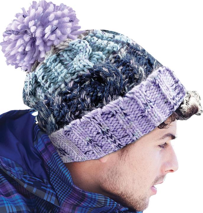 Actual product image Beechfield Corkscrew knitted hat with bobble (One size)