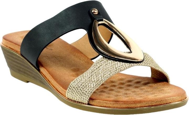 Actual product image Lunar Womens/Ladies Porto Wedge Heel Sandals (41)