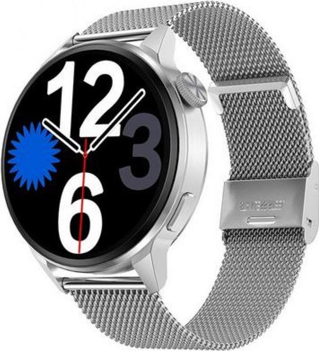 Image du produit PhoneLook Montre connectée universelle DT4+ avec bracelet milanais en acier NFC/ECG/Sommeil