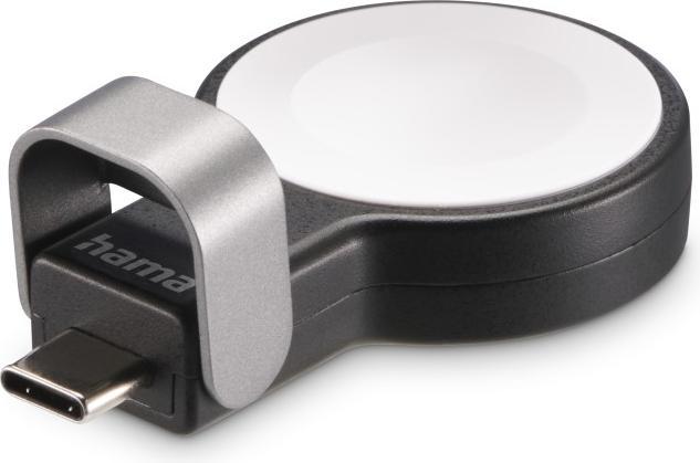 Produktbild Hama Apple Watch Ladegerät f. kabelloses Laden, USB-C-Ladestation magnetisch, SW (5 W)