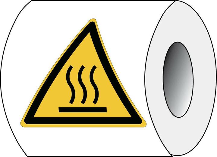 Produktbild Brady ISO 7010 PIC W017 B-7541 ISO Sicherheitskennzeichnung - Warnung vor heisser Oberfläche Lam