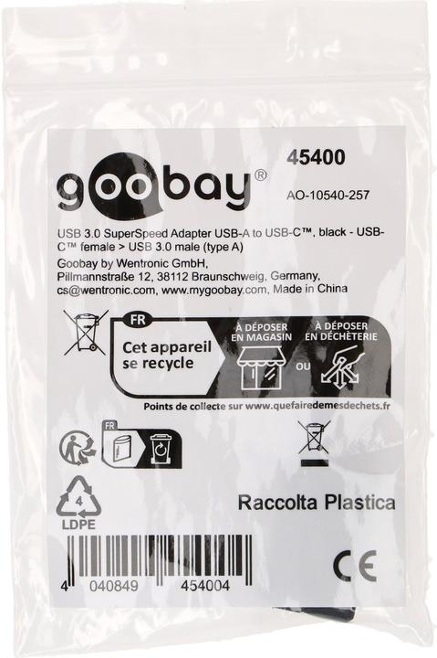 Produktbild Goobay USB-A auf USB-C Adapter USB 3.0 (USB Typ-C, USB 3.0, 3.80 cm)