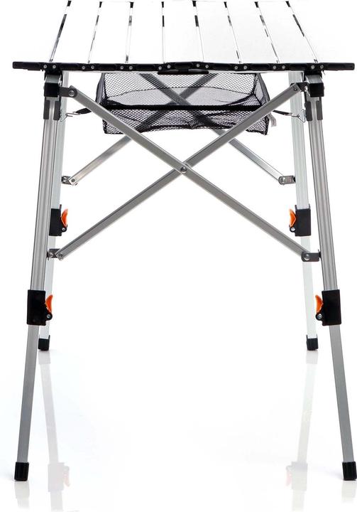 Actual product image Wiltec Foldable Camping Table Silver- 90x53cm Multi-purpose Folding Aluminium Table max. 30kg