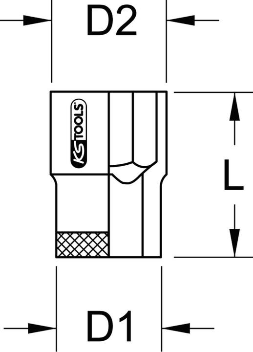 Produktbild KS Tools 1/2" Stecknuss mit Schutzisolierung, 1.1/8"