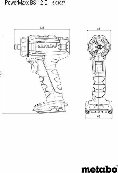 Produktbild Metabo 12V Akku Bohrschrauber POWERMAXX BS 12 Q (Akkubetrieb)