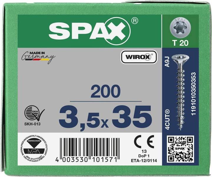 Actual product image Spax Universal screws 3.5 x 35 mm, 200 pieces (200 Screws per piece)