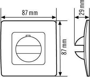 Actual product image Esylux ESY Cover IP20 signalw. f. Wall movement m.sim.