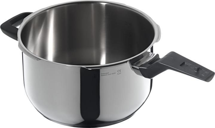 Produktbild WMF Schnellkochtopf 4,5l Dampfkochtopf Perfect Premium Induktion Edelstahl 18/10 (22 cm, Dampfkochtopf, Edelstahl)