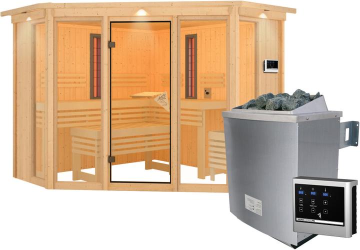 Image du produit Karibu Cabine infrarouge Asta accès d'angle, couronne (Contrôle externe de 9 KW)