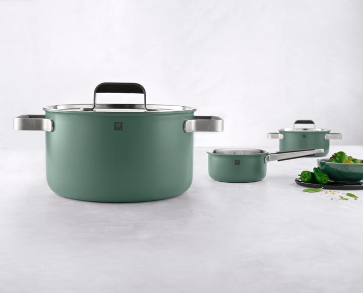 Produktbild Zwilling 3tlg. Pure Kochgeschirrset Grün (Pfannenset + Topfset, Edelstahl)
