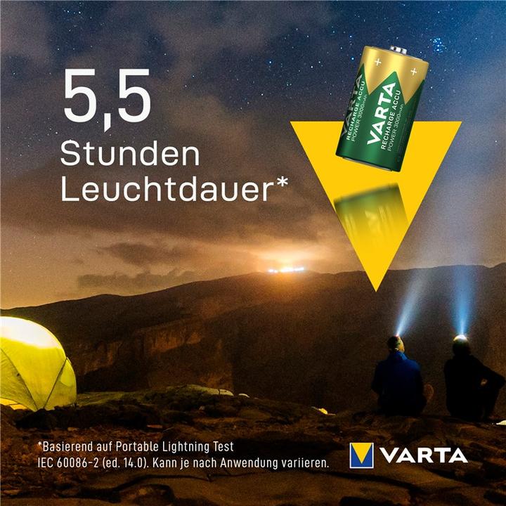 Produktbild Varta Recharge Accu Power (2 Stk., D, 3000 mAh)