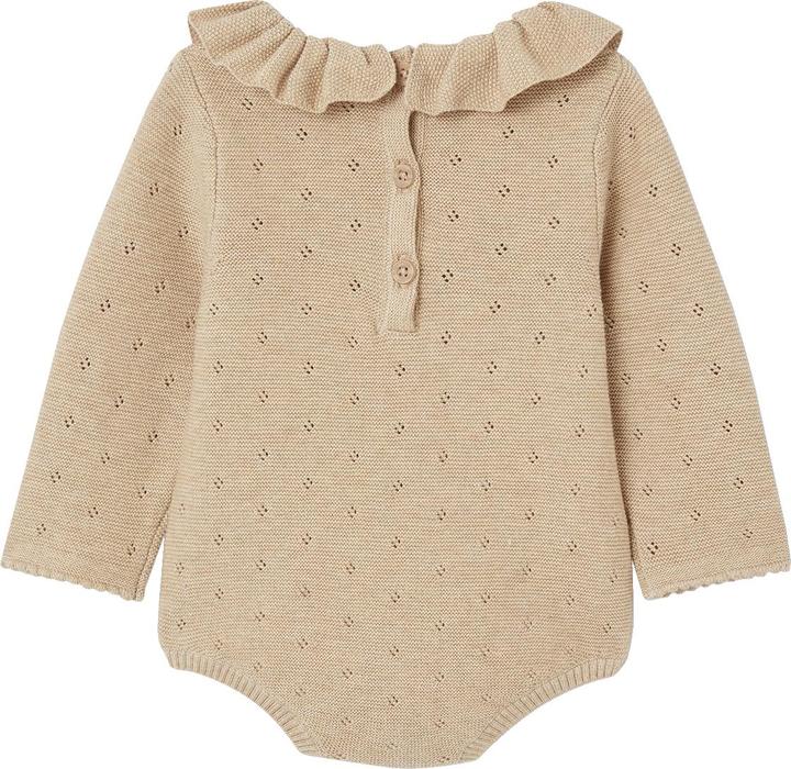 Actual product image Vertbaudet Baby-Set: Strick-Kurzoverall mit langen Ärmeln & Mütze Oeko-Tex (56)