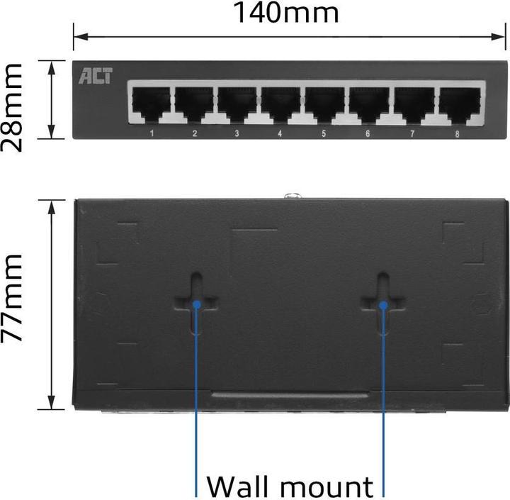 Image du produit Commutateur Gigabit Ethernet à 8 ports (8 Ports)
